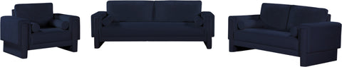 Jones Navy Chenille Fabric Sofa S