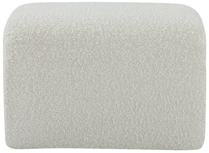 Jasmine Cream Boucle Fabric Bench Cream