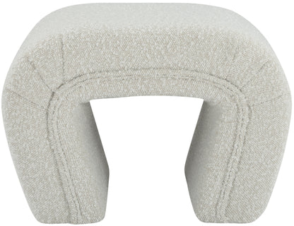 Jasmine Cream Boucle Fabric Bench Cream