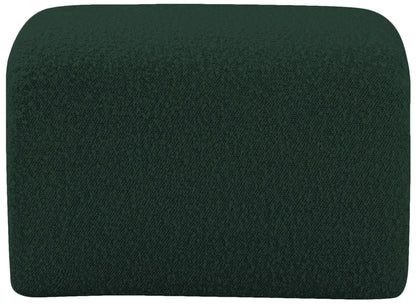 Jasmine Green Boucle Fabric Bench Green