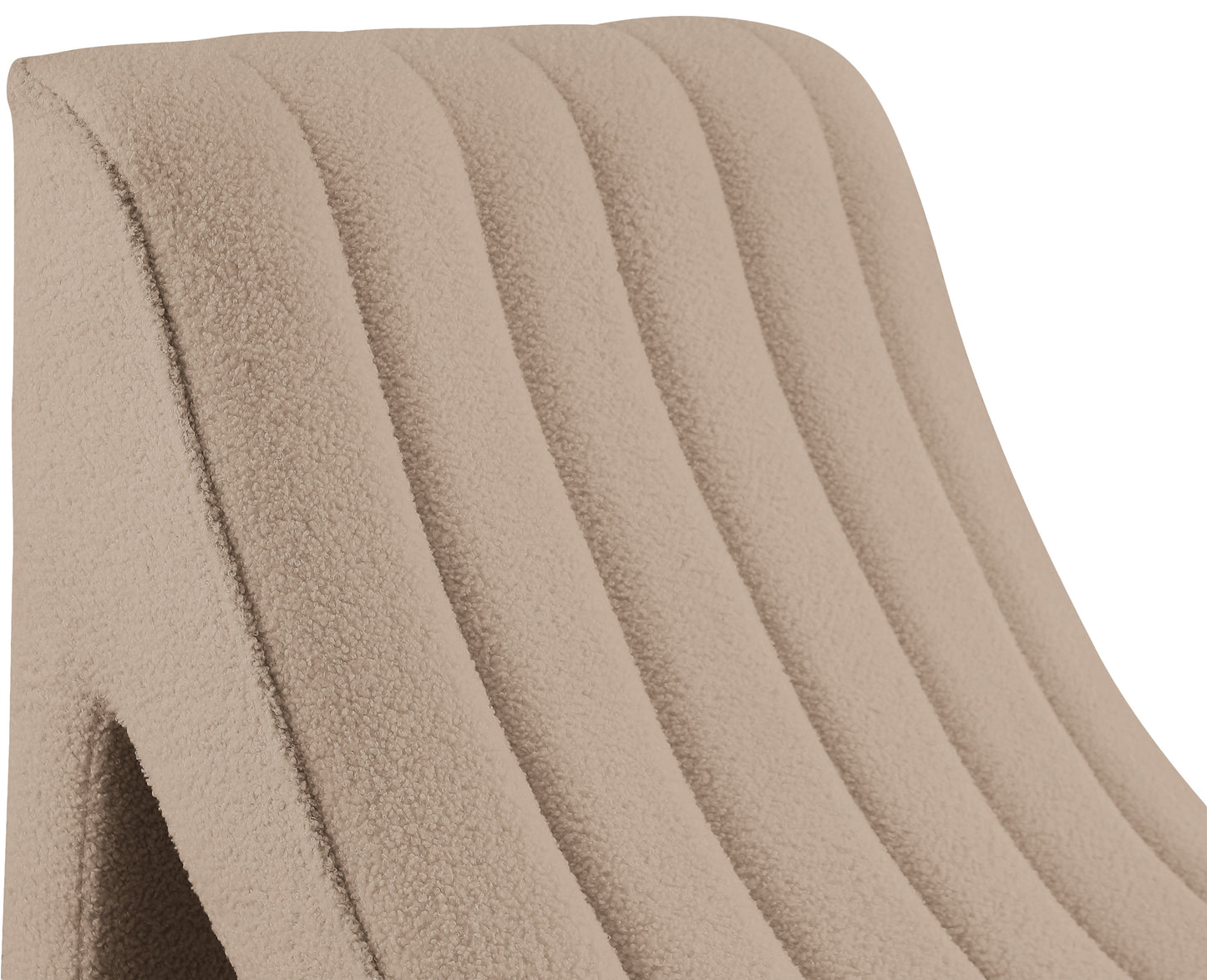 jardin beige teddy fabric chaise beige