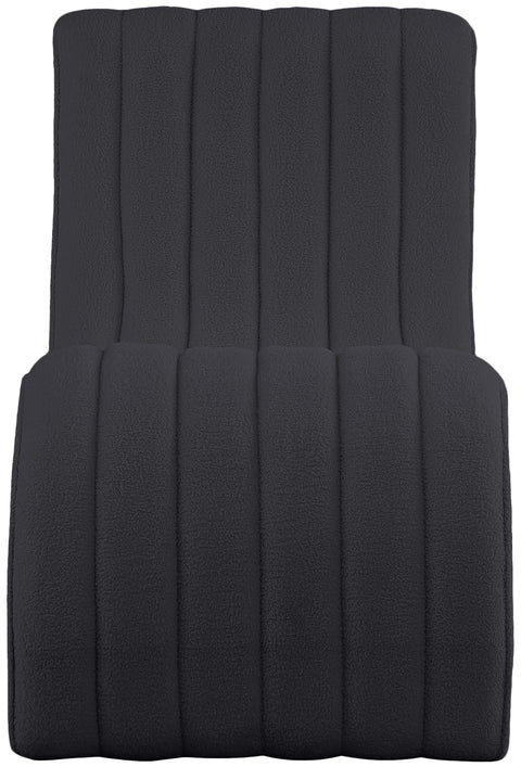 Jardin Black Teddy Fabric Chaise Black