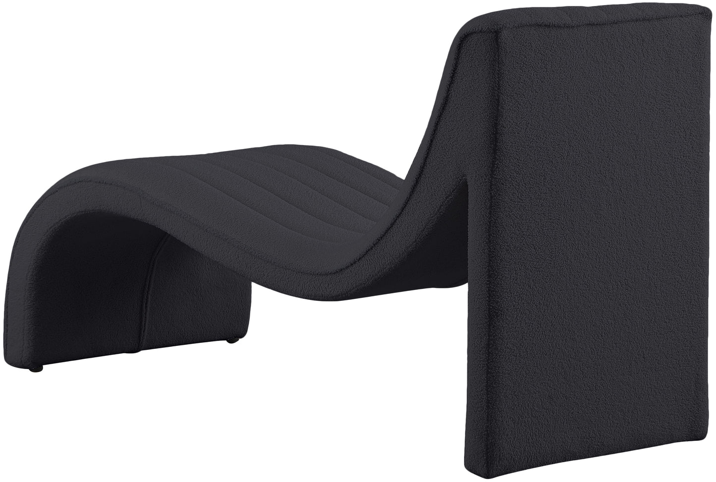 jardin black teddy fabric chaise black