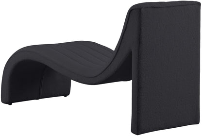 Jardin Black Teddy Fabric Chaise Black