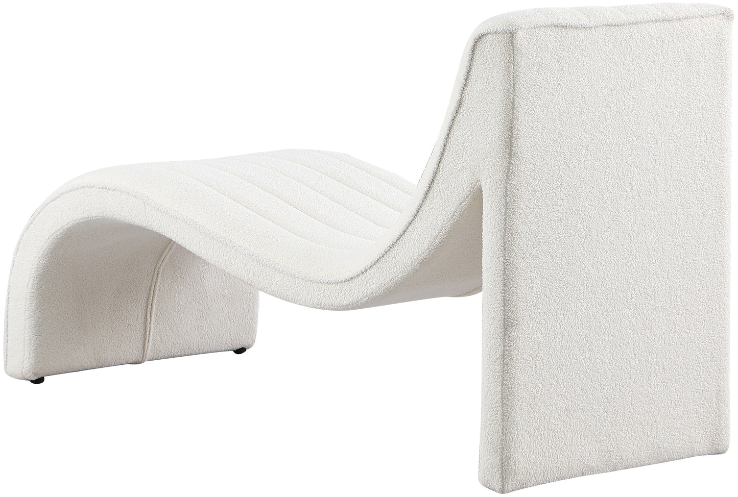 jardin cream teddy fabric chaise cream