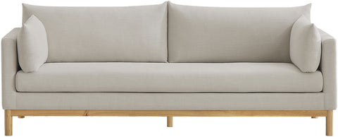 James Beige Linen Textured Fabric Sofa S