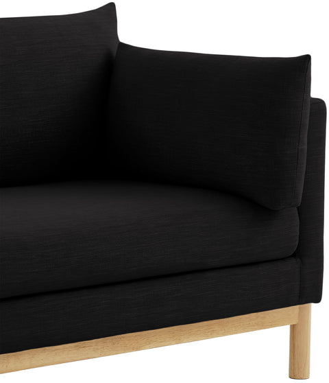 James Black Linen Textured Fabric Chair C