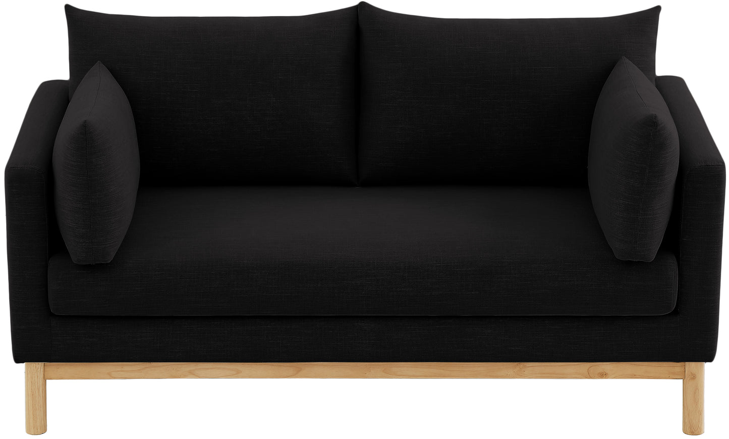 james black linen textured fabric loveseat l