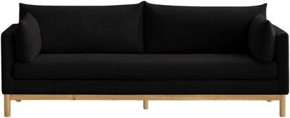 James Black Linen Textured Fabric Sofa S