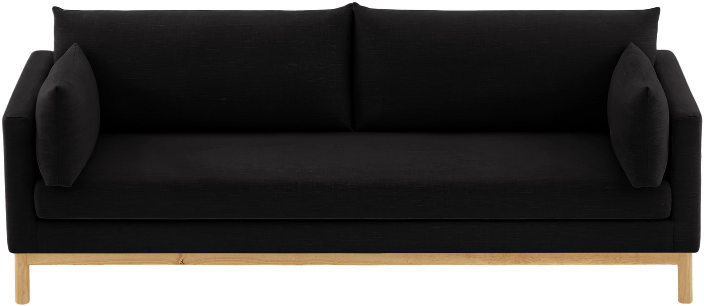 james black linen textured fabric sofa s