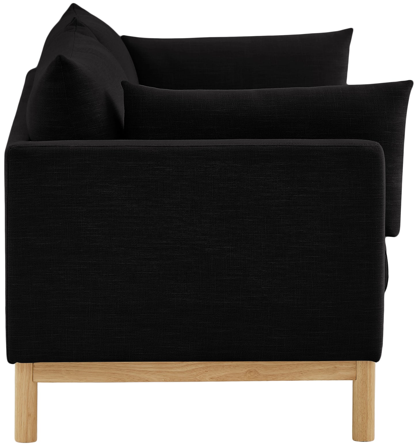 james black linen textured fabric sofa s