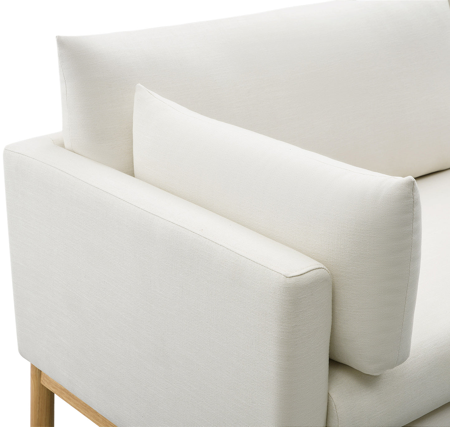 james cream linen textured fabric chair c