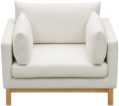 James Cream Linen Textured Fabric Chair C