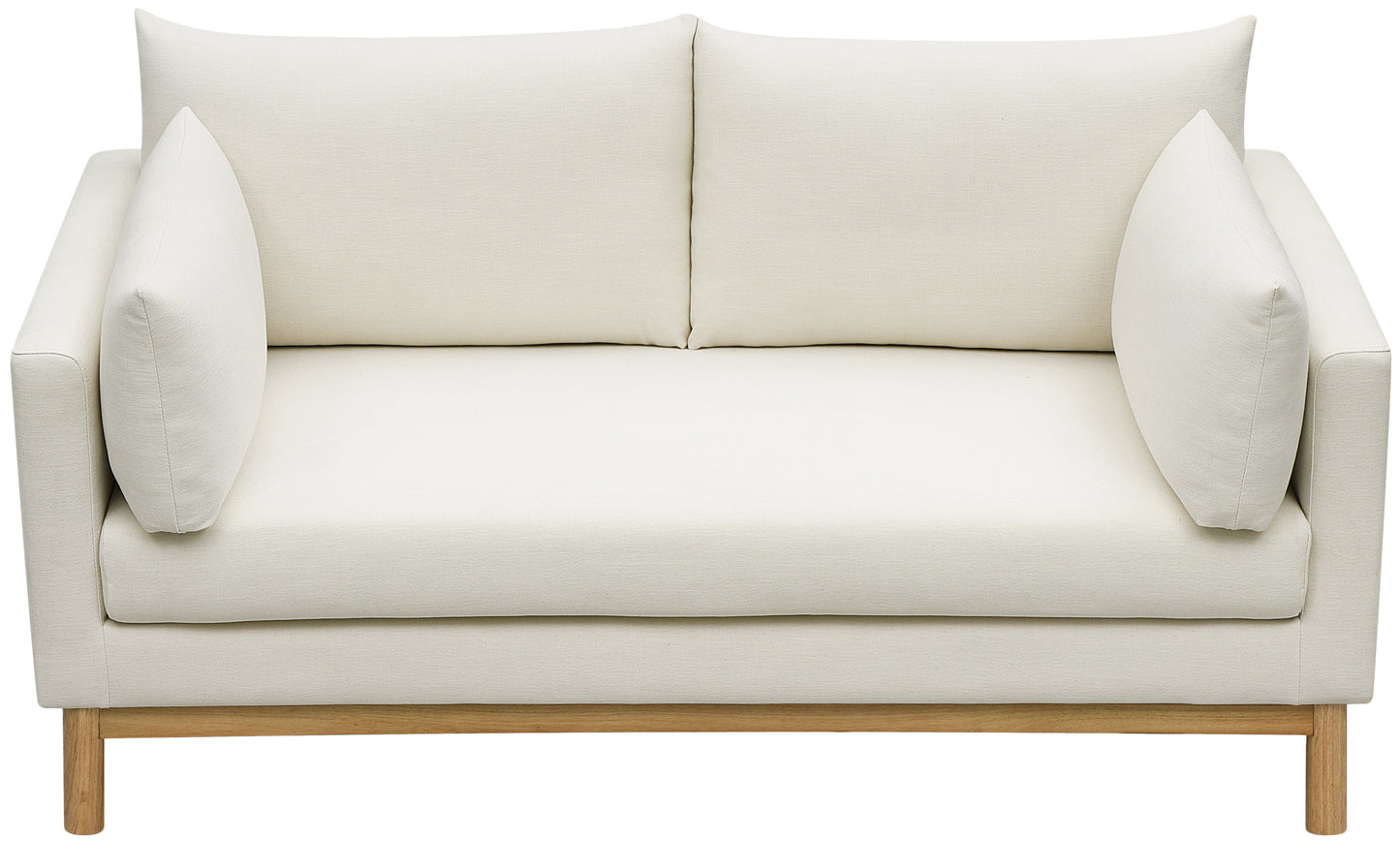 james cream linen textured fabric loveseat l