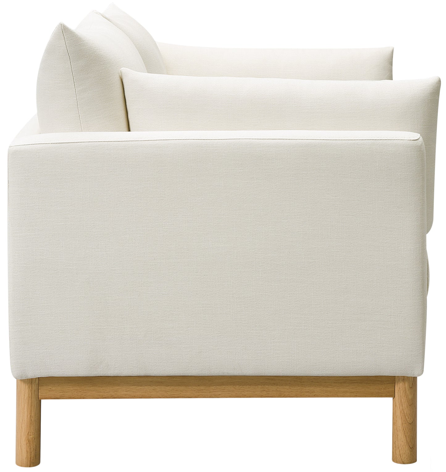 james cream linen textured fabric loveseat l