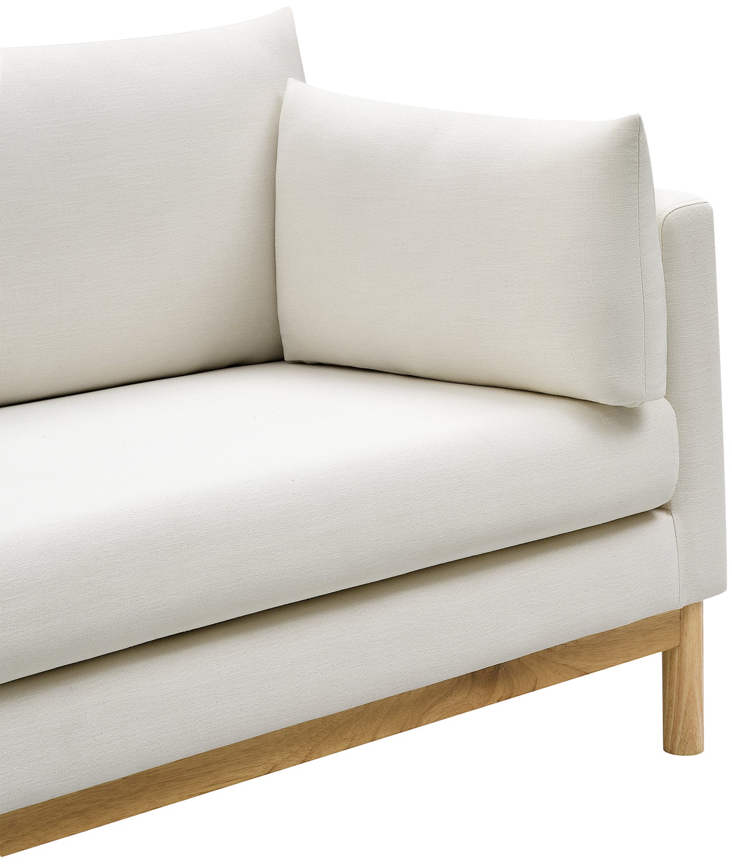 james cream linen textured fabric loveseat l