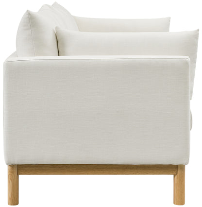 James Cream Linen Textured Fabric Sofa S