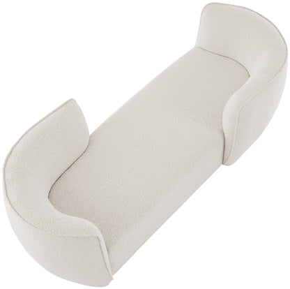 Hunter Cream Fabric Chaise Cream