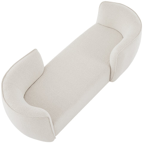 Hunter Cream Fabric Chaise Cream