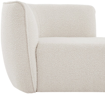 Hunter Cream Fabric Chaise Cream