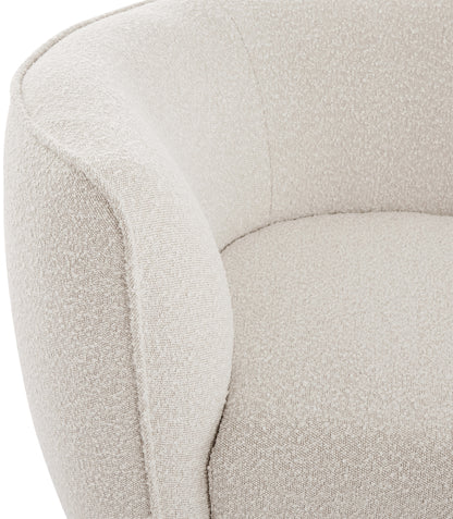 Hunter Cream Fabric Chaise Cream