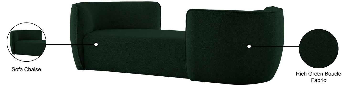 hunter green fabric chaise green