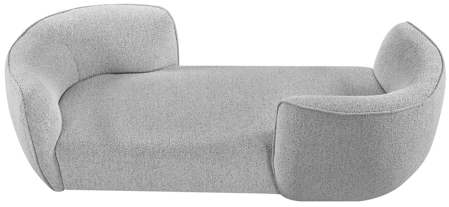 hunter grey fabric chaise grey