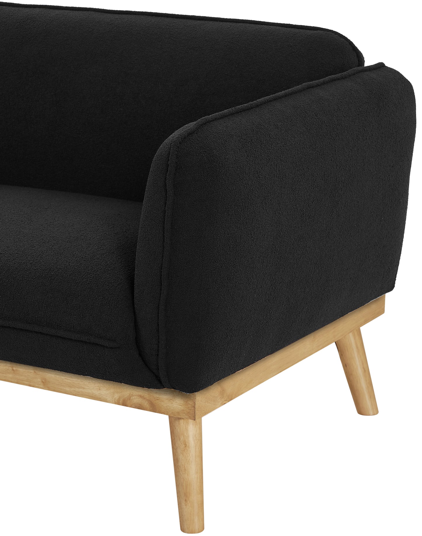 hugo black boucle fabric chair c