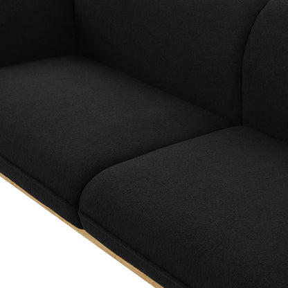 Hugo Black Boucle Fabric Sofa S