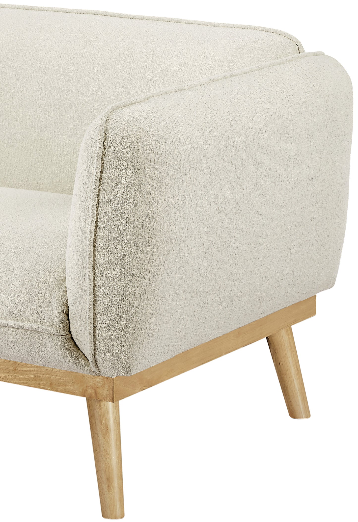 hugo cream boucle fabric chair c