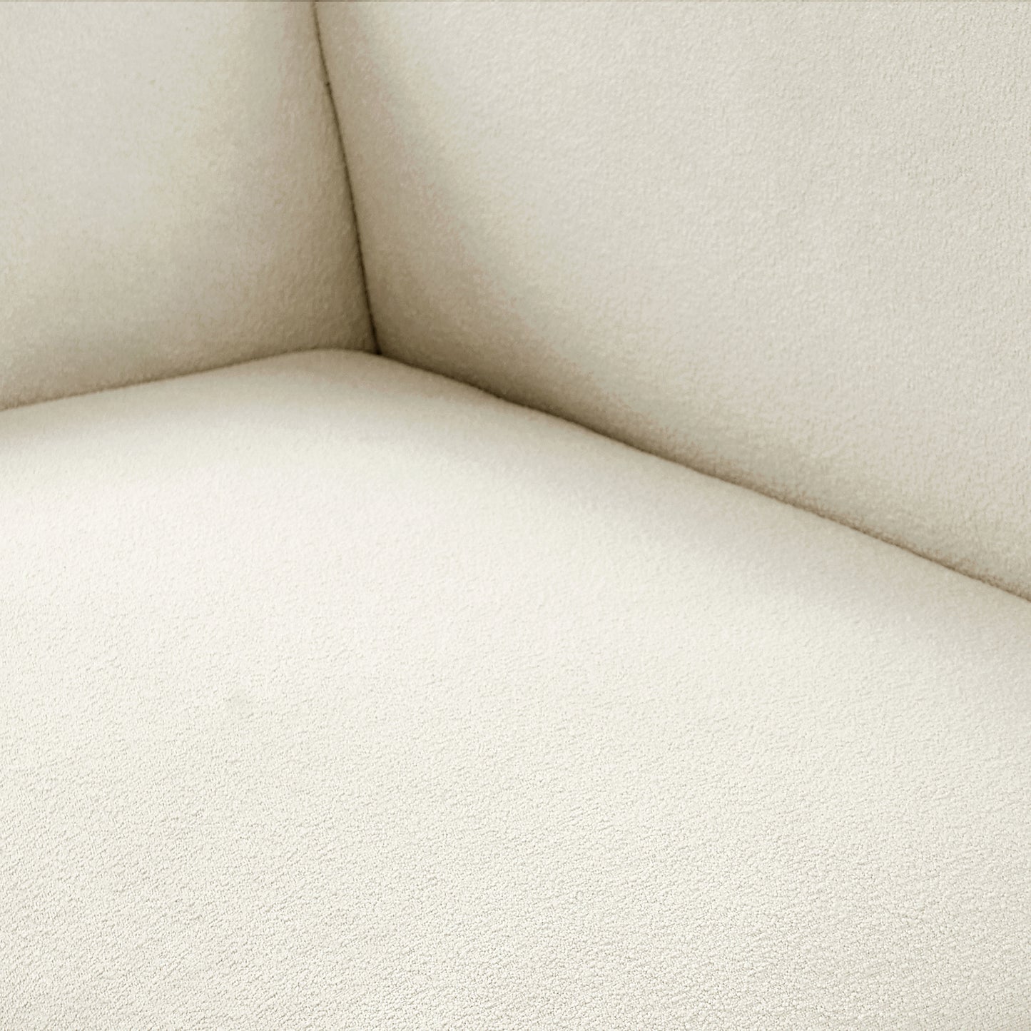 hugo cream boucle fabric chair c