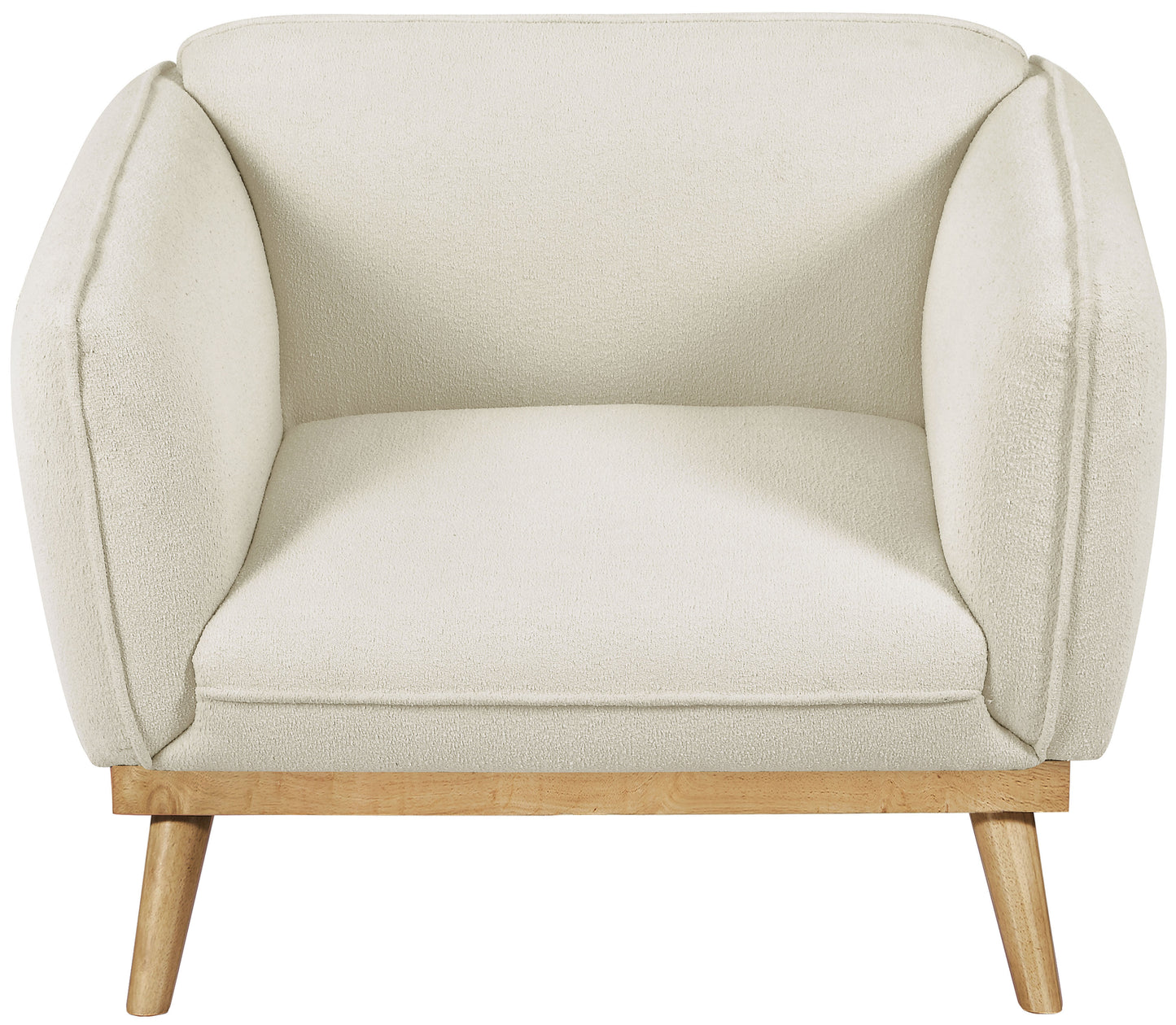 hugo cream boucle fabric chair c