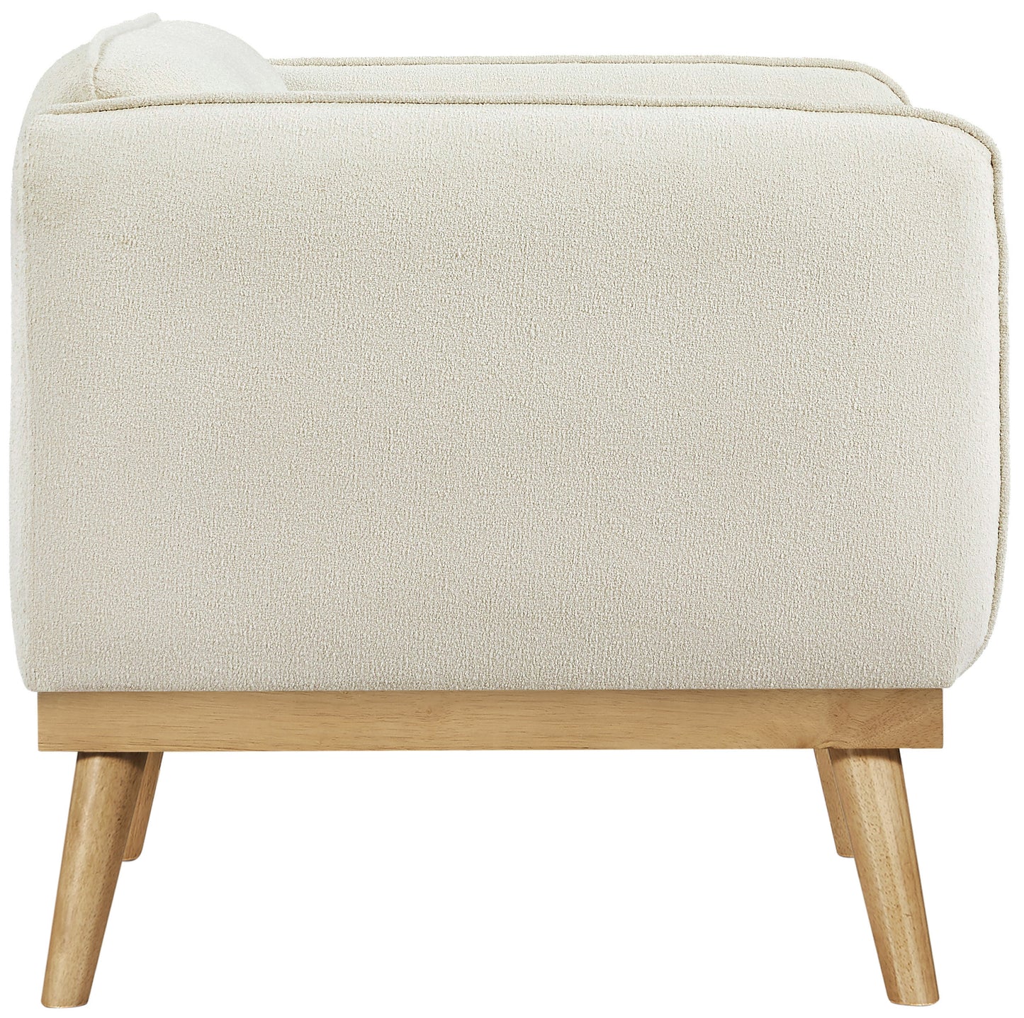 hugo cream boucle fabric chair c