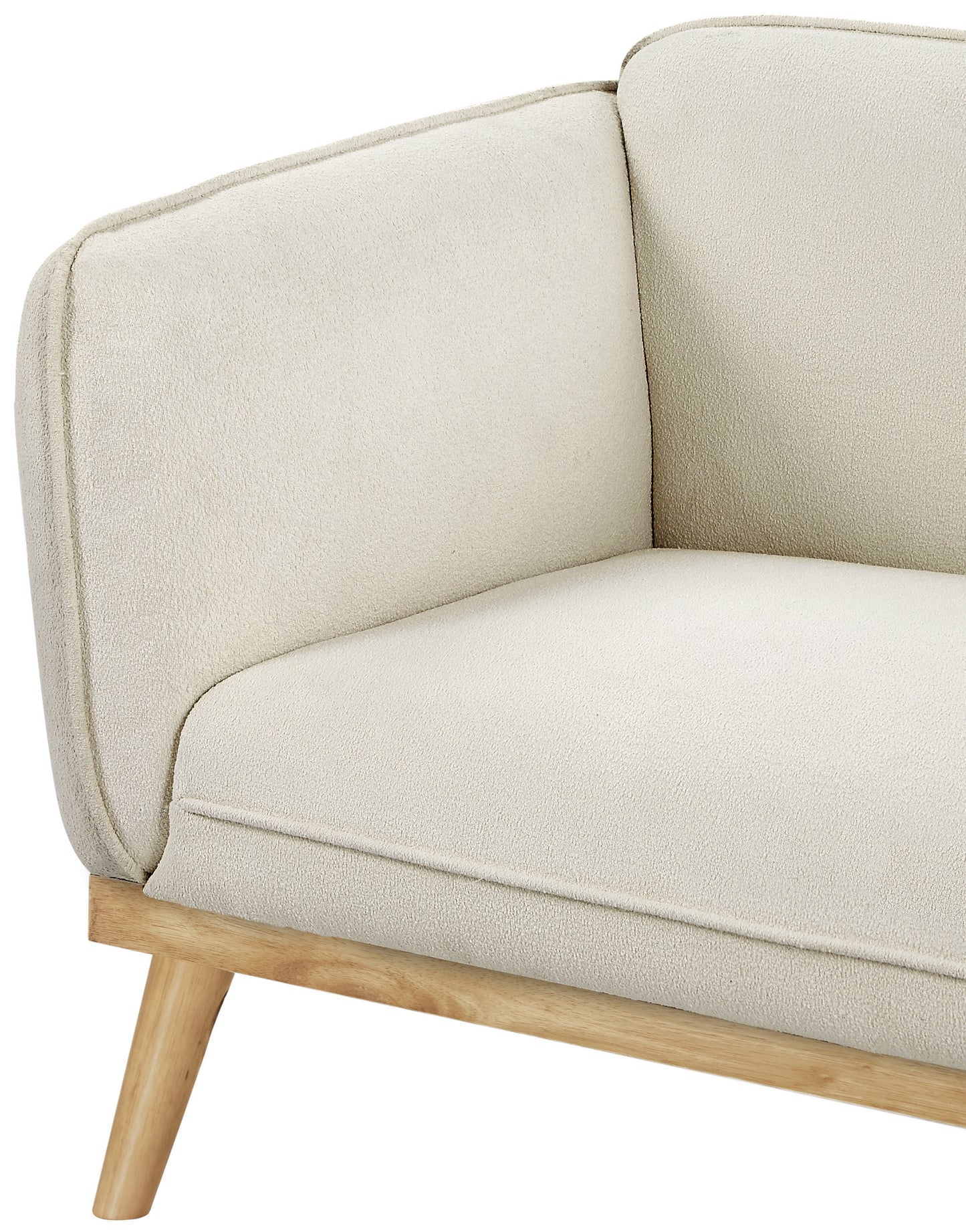 hugo cream boucle fabric chair c