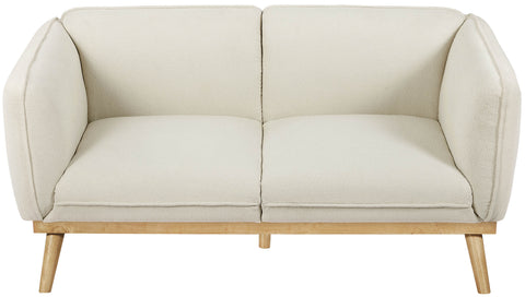 Hugo Cream Boucle Fabric Loveseat L