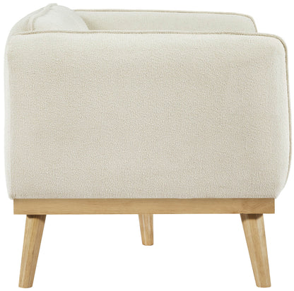 Hugo Cream Boucle Fabric Loveseat L