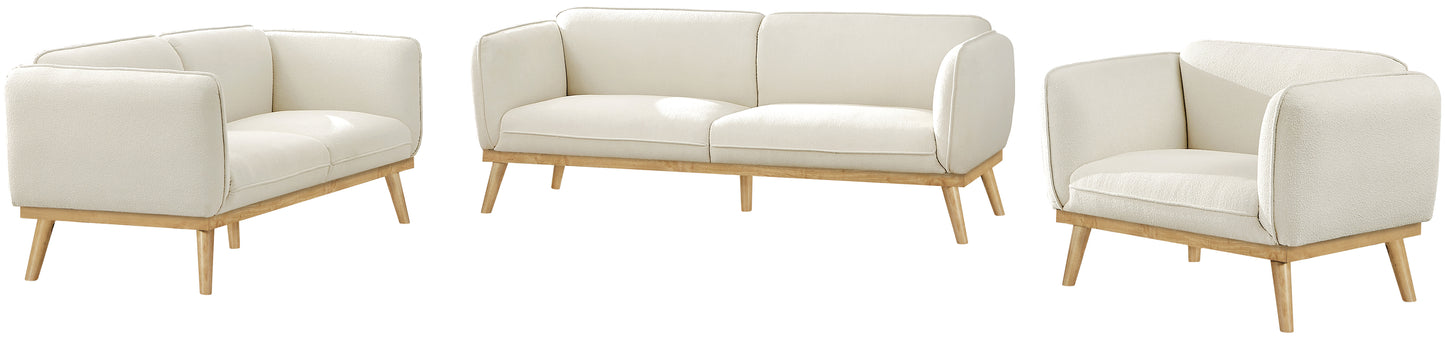 hugo cream boucle fabric sofa s