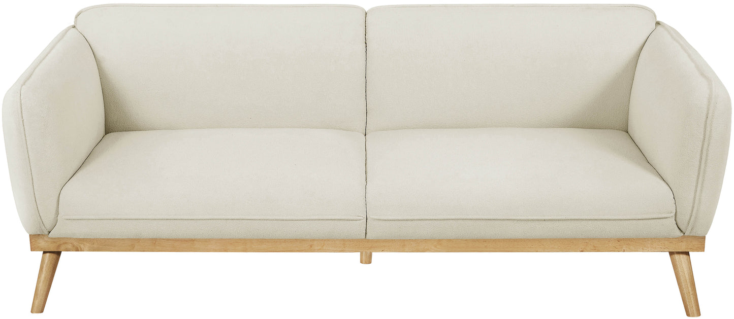 hugo cream boucle fabric sofa s