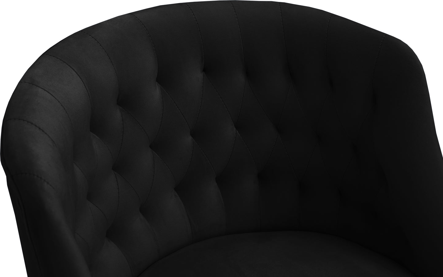 carlin black velvet office chair