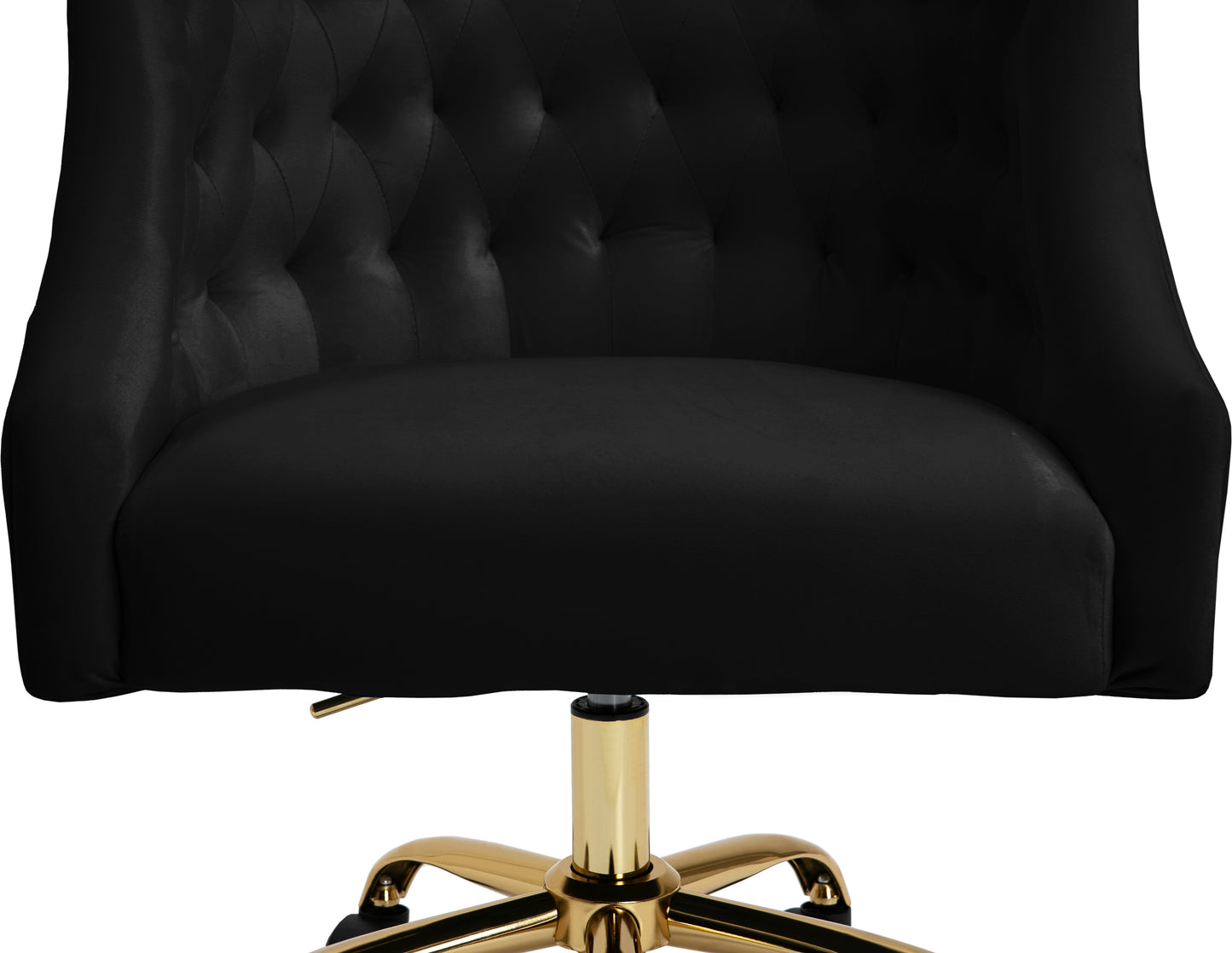 carlin black velvet office chair