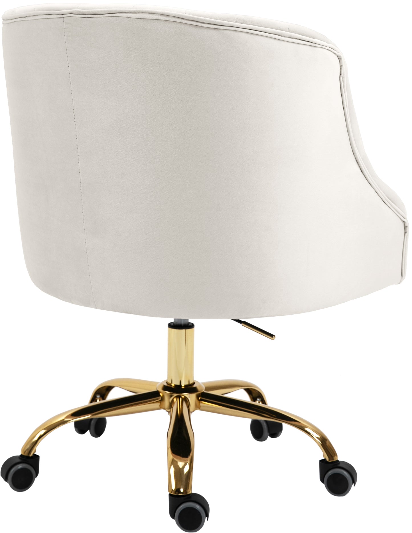 harlie cream velvet office chair cream