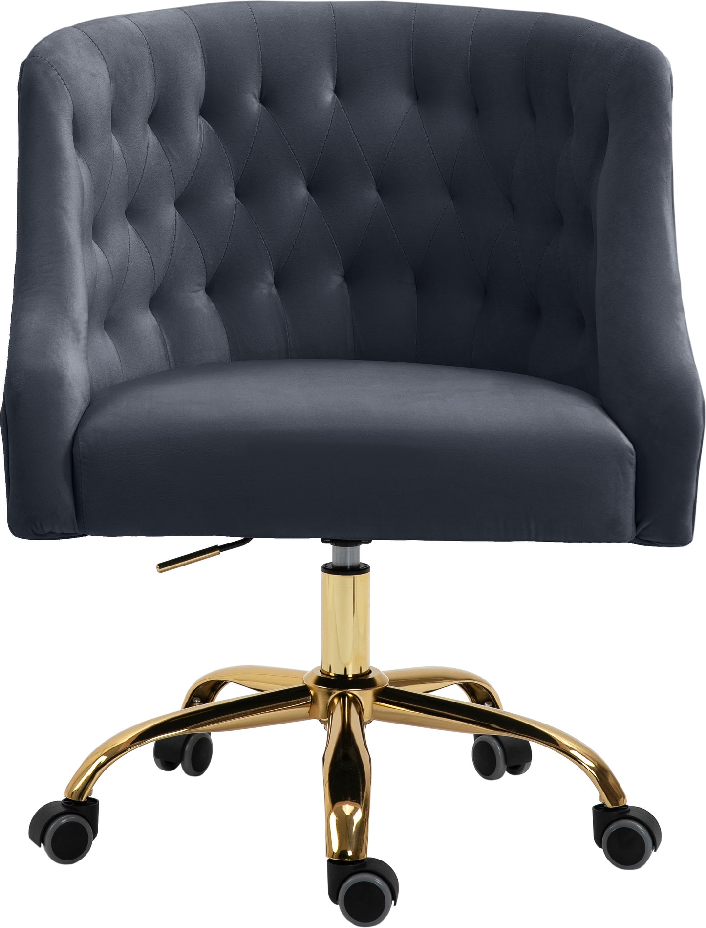 carlin grey velvet office chair