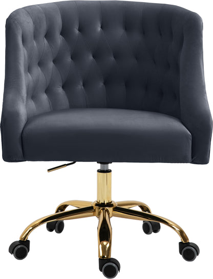 Carlin Grey Velvet Office Chair