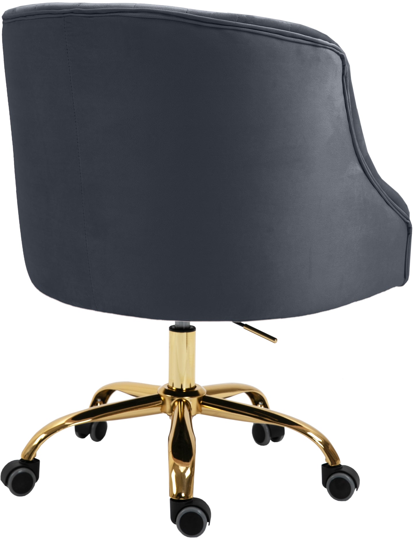 carlin grey velvet office chair