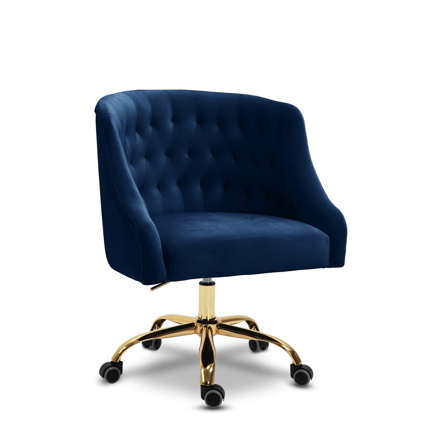 carlin navy velvet office chair