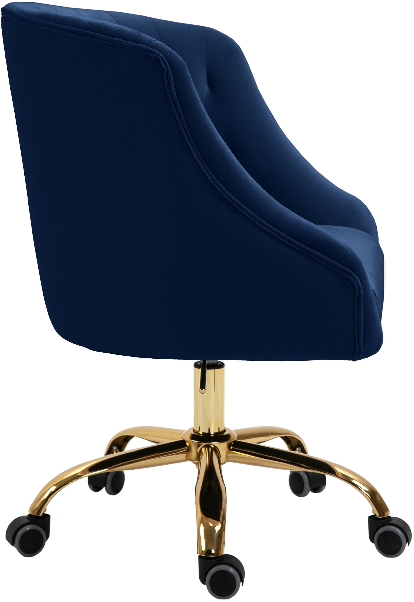 harlie navy velvet office chair navy