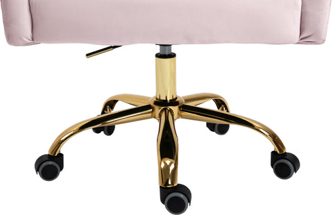Harlie Pink Velvet Office Chair Pink