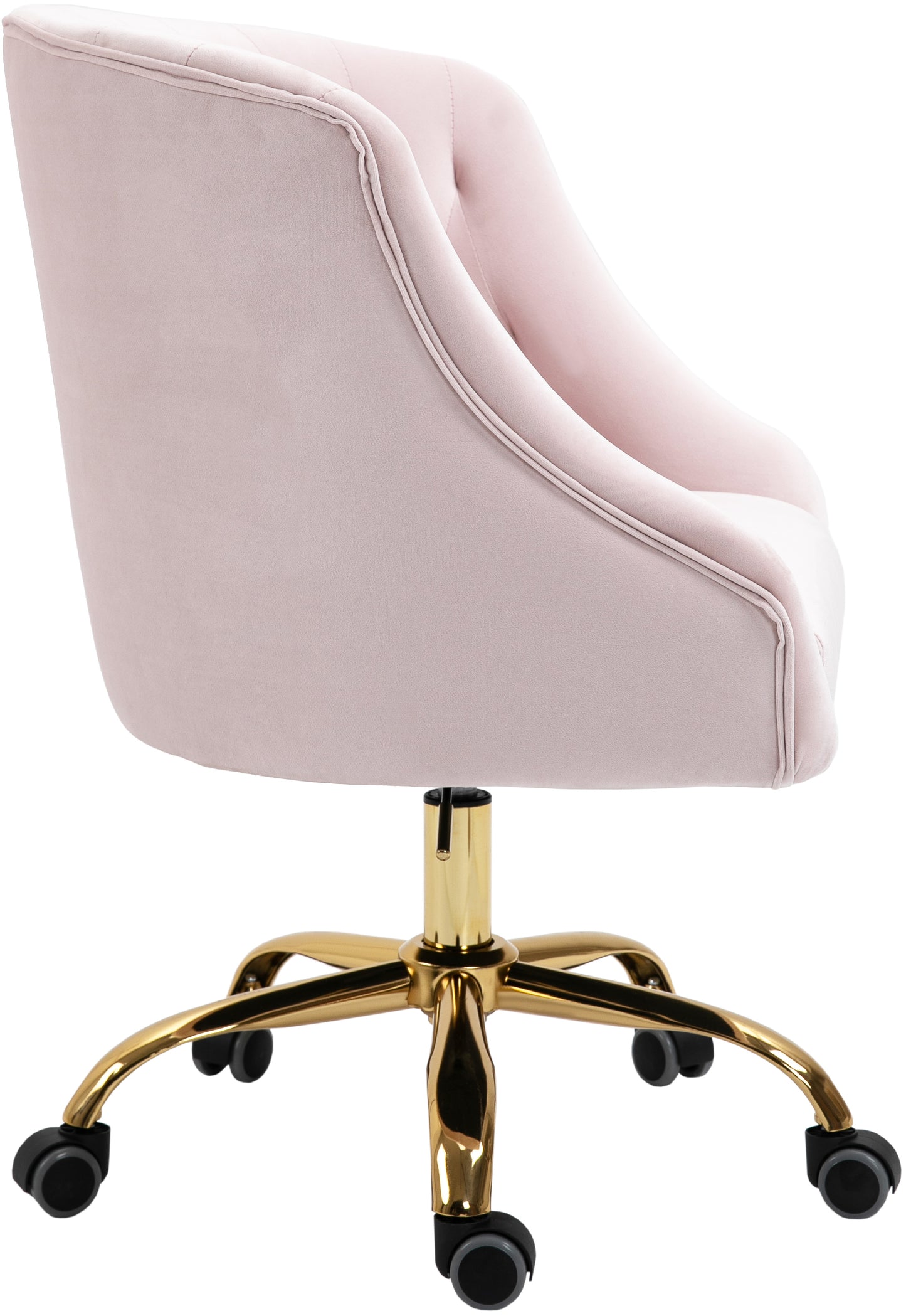 harlie pink velvet office chair pink