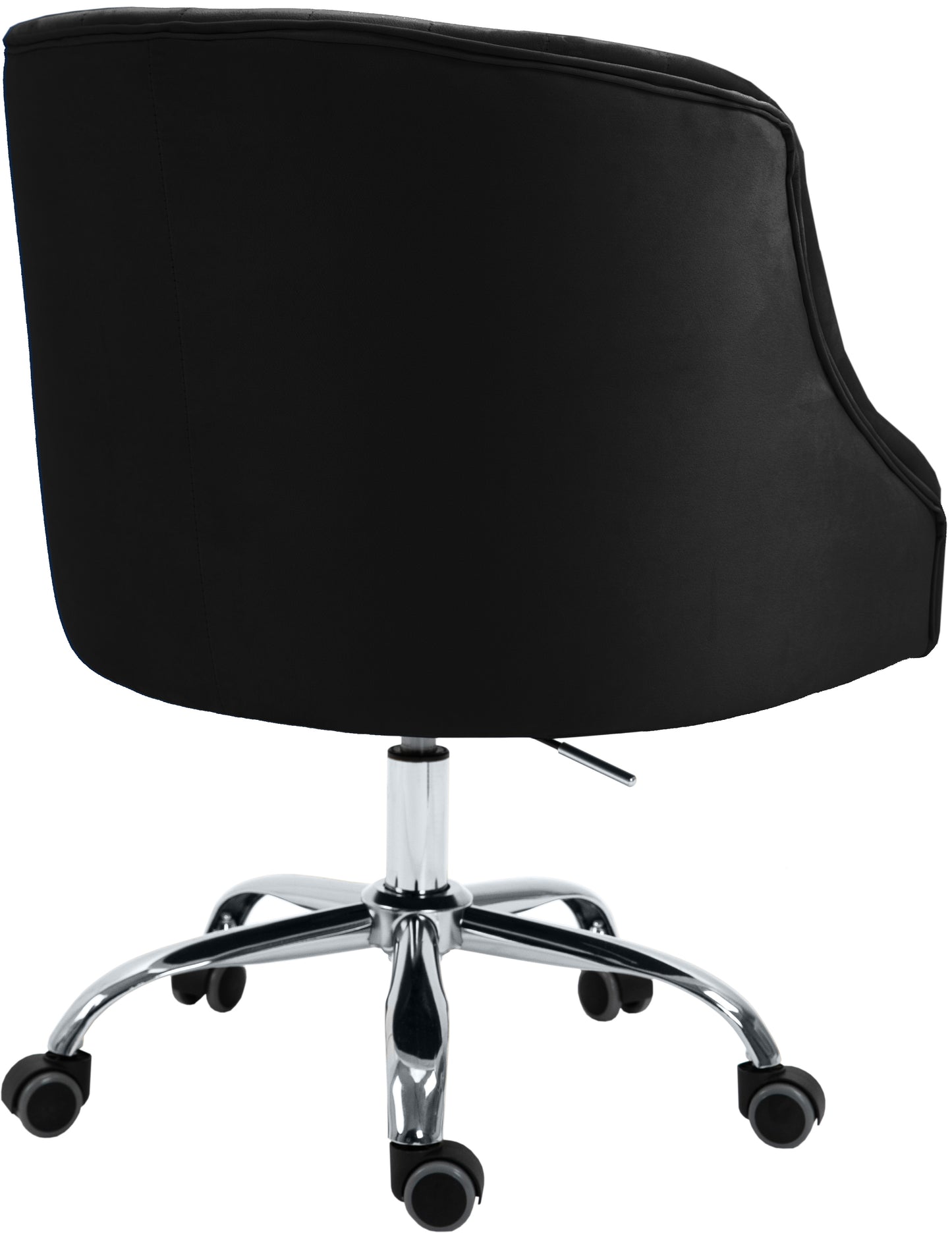 harlie black velvet office chair black