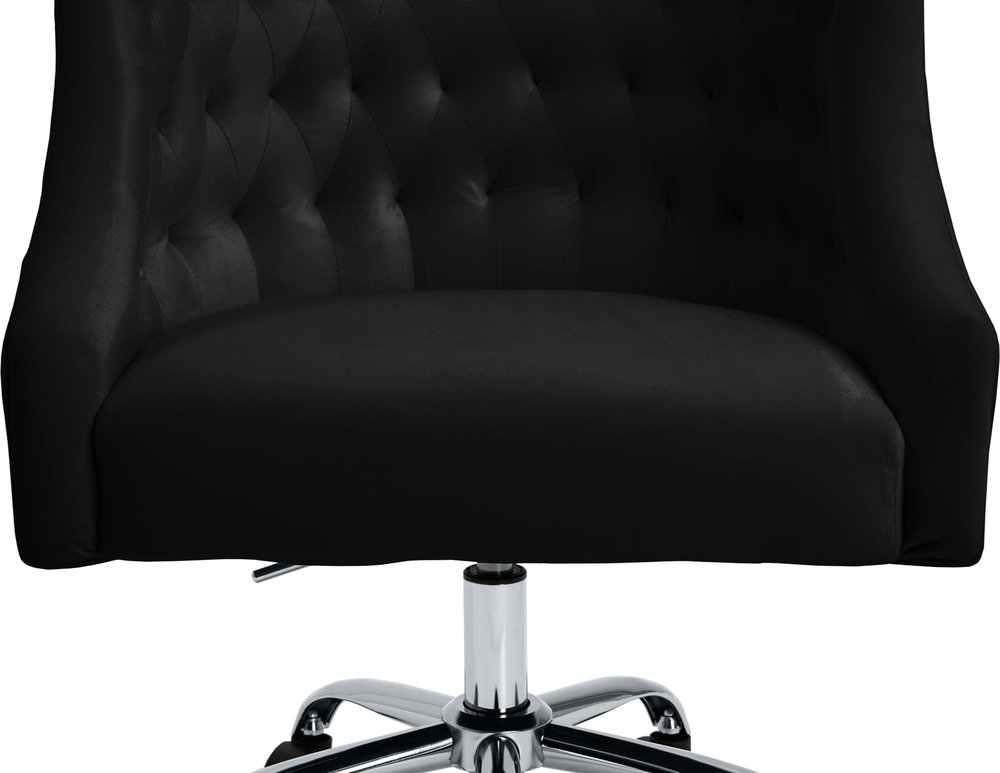 harlie black velvet office chair black